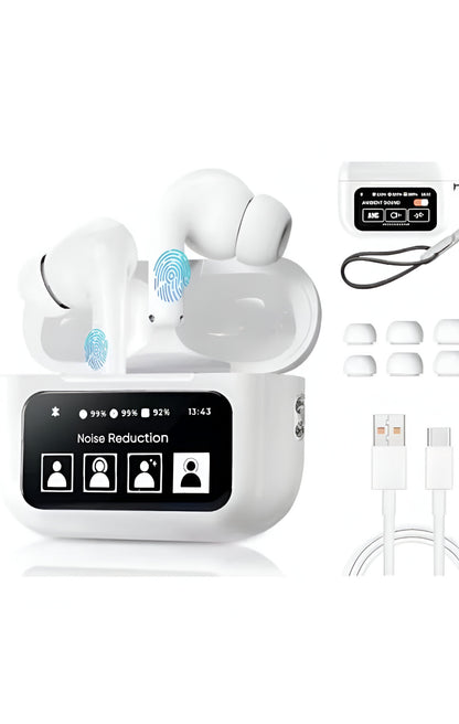 Écouteurs Bluetooth antibruit A9 Pro avec 13 fonctions, affichage LED